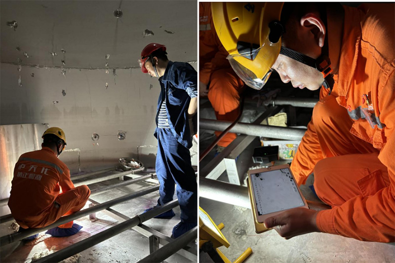 在炎熱儲罐內(nèi)進(jìn)行金相分析(圖1) 在炎熱儲罐內(nèi)進(jìn)行金相分析(圖1)